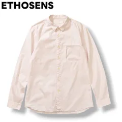 【好デザイン】 日本製 エトセンス ETHOSENS 長袖 切り込み 胸ポケット デザイン ドレスシャツ キレイめ モード デザイナーズ 2 ピンク メンズのサムネイル