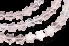 ローズクォーツ　8mm　スター 星型 １連（約38cm） パワーストーン 天然石 _R6054