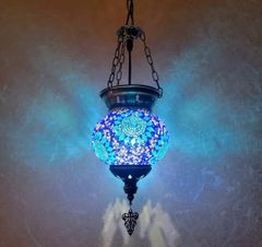 クリスタルガラス 欧風大気青色おしゃれ シャンデリア 6灯 LED電球は付きます クリスタルガラス 欧風大気青色おしゃれ シャンデリア 6灯 E14