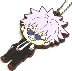 【中古】キーホルダー 五条悟(スーツ) 「呪術廻戦 懐玉・玉折 五条・夏油 にとたん ラバーマスコット」