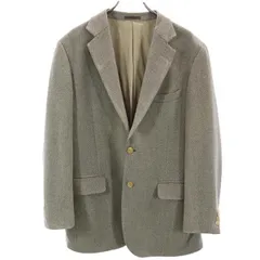 バーバリー ロンドン  三陽商会 カシミヤブレンド ヘリンボーン柄 テーラードジャケット AB7 グレー系 BURBERRY LONDON オールド メンズ 【中古】  【230116】 【PD】