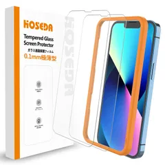 【新着商品】ガラスフィルム iPhone13 強化ガラス液晶保護フィルム iPhone13 [高感度タッチ/高透過率/電気めっき指紋防止層]（6.1インチ アイフォン14 / / / 13Pro Pro / 極薄型】iPhone14 13 【0.1mm 用）