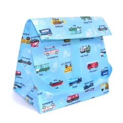 アウトレット ランチバッグ 弁当袋 スタンダード アクセル全開はたらく車(ライトブルー)