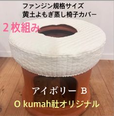 アイボリーB/２枚セット/イブル黄土よもぎ蒸し椅子カバー