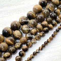 6/new！天然石◇タイガーアイ　約4mm 1連