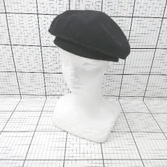 ◇ ⊇ MAYSER マイサー ウール100% ベレー帽 ブラック系 サイズM レディース E  【1508260032322】