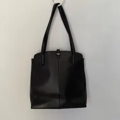 【美品】サザビー　トートバッグ　シボ革　ハンドバッグ　ブラック　レザー