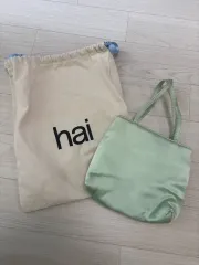 【新品未使用】hai リトルシルクバッグ ライトグリーン セール】【hai / ハイ】Little Silk Bag（ハンドバッグ）｜hai
