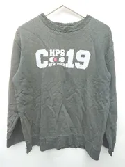 ◇ ⊇ Champion チャンピオン ロゴ　裏起毛 長袖 スウェット　トレーナー サイズM チャコール メンズ P  【1409250029431】