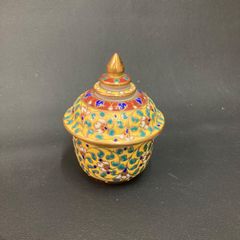 未使用・箱付】タイ伝統工芸 ベンジャロン焼 蓋付き小物入れ - メルカリ