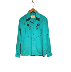 80s〜 Caravan WesternApparel Flowerembroidery WesternShirt MADEINCANADA