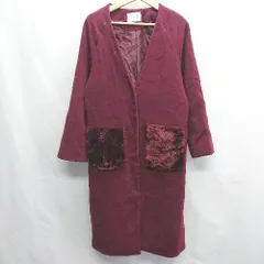 ◇ ⊇ LOWRYS FARM ローリーズファーム 長袖 コート サイズM レッド系 レディース E  【1409240018629】