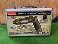 【長期保管品】マキタ TD022DSHXO 充電式ペンインパクト ※現状品 ケース有 純正バッテリ２個付 充電器 取説有 ケースに傷有・汚れ有 ヘコミ有（ク-75）