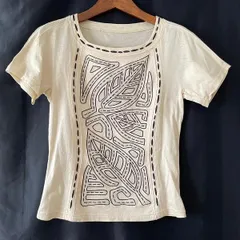 #snc ヒロコビス HIROKOBIS カットソー Tシャツ 9 ベージュ系 半袖 ステッチ 刺繍  レディース [900501]のサムネイル