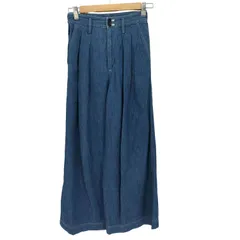 トゥモローランドマカフィー tomorrowland macphee ライトデニム ベルテッドワイドパンツ レディース  32