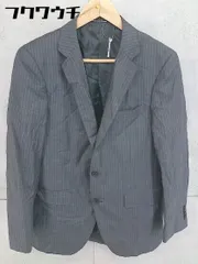 ◇ green label relaxing UNITED ARROWS ストライプ テーラード ジャケット サイズ46 ダークグレー系 メンズ 【1102090013799】