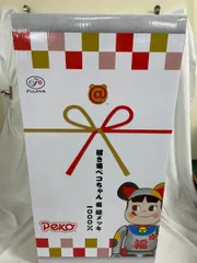 BE@RBRICK 招き猫 ペコちゃん 福 銀メッキ 1000％のサムネイル