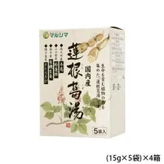 純正食品マルシマ　国内産　蓮根葛湯　(15g×5袋)×4箱　5542のサムネイル