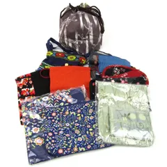 巾着・ミニポーチ 11点セット 未使用有 和柄 小物入れ 和小物 まとめて 大量 レディース 【中古】