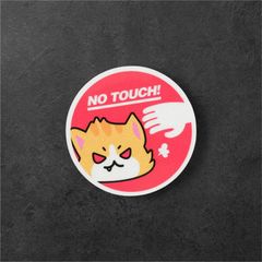 「愛車に触れるな」警告ステッカー・猫 反射タイプ（防水）PET IN CAR