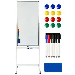 中古 ホワイトボード 移動式 キャスター付き 両面 幅180cm 高さ90cm
