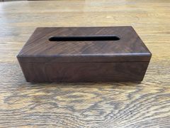 【訳あり品】希少部位使用！　ウォールナット　無垢材　ティッシュボックス　ティッシュケース　ファンシー　070603CC