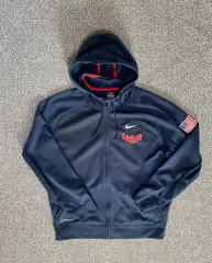 XXL Nike(ナイキ） USA アメリカ 国代表 フード付き ジップアップパーカー ウォームアップジャケット シューティングジャケット