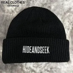 HIDEANDSEEK ハイドアンドシーク　黒 ニット帽 HIDE AND SEEK ハイドアンドシーク ニットキャップ おぎやはぎ