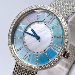 レディース 美品❣️Lunage ルナージュ旭ダイヤモンド0.6ct ソーラー腕時計