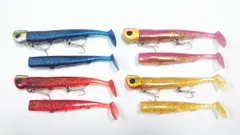 かっ飛び ジグヘッド ＋ ワーム 4色セット シーバス ローリングアクション