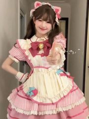 人気極美品 コスプレ　メイド lolita OP 純情姫 可愛い ロリータワンピース コスプレ衣装 十字姫様  コスチューム衣装  JK服 変装 仮装 演出服 オリジナル 洋服 ロリータ ワンピース