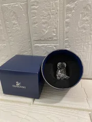 I【保管品】SWAROVSKI スワロフスキー  フクロウ クリスタル 置物 箱付 オシャレ インテリア ブランド