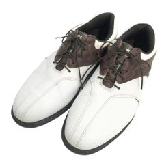 未使用品【TIGORA】ティゴラ メンズゴルフシューズBOA 25.5㎝ 白/茶