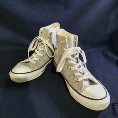 CONVERSE　コンバース　ALLSTER　オールスター　ハイカットスニーカー　星　スター　キルティング　グレー　24.5cm　1CJ002　★L283
