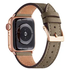 キャメルブラウンローズゴールドバックル_384041mm コンパチブル Apple Watch バンド アップルウォッチ バンド 本革製 レザー おしゃれバンド iWatch Ultra2Ultra Series 987654321SESE2に全機種対応 交換