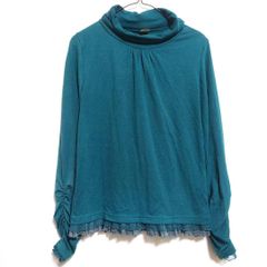 axes femme 長袖シャツ エメラルドグリーン フリル 可愛い 緑 M