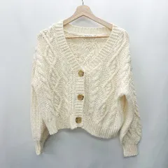 ◇ ⊇ ems excite エムズエキサイト 長袖 カーディガン サイズM アイボリー レディース E  【1409100046939】