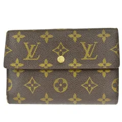 【中古】 ルイヴィトン LOUIS VUITTON ポルト トレゾール エテュイ パピエ 三つ折り 財布 モノグラム レザー M61202 01MK617
