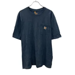 carhartt 半袖 ロゴTシャツ L チャコール プルオーバー ポケット付き ストリート カーハート 古着卸 アメリカ仕入 a705-5558