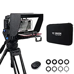 【中古】(未使用･未開封品)YC Onion テレプロンプター タブレット/スマートフォンカメラ用 Android/IOSに対応するアプリ リモコンとレンズアダプターリングポータブルテレ
