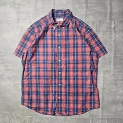 『 GAP / ギャップ 』 BDチェック柄シャツ ( Lサイズ ) レッド&ネイビー色 大人のカジュアルスタイルを提案するデザイン 胸ポケットにはさりげなくロゴが施され、シンプルかつ洗練されたアクセント