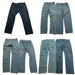 古着卸 まとめ売り リーバイス 505 デニム パンツ 7枚セット (メンズ 32 /33 /36 ) 紙タグ USA製 フェード アメカジ 中古 古着 NB7199