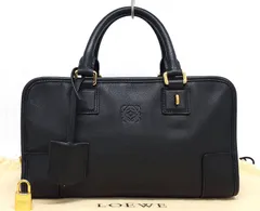 超極美品 LOEWE ロエベ ハンドバッグ アマソナ28 レザー 黒 牛革 linkvintage_797g797-42293