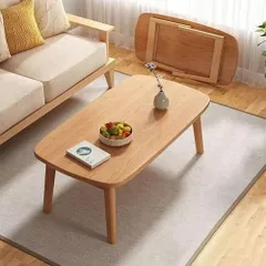 【特価セール】センターテーブル ローテーブル 折りたたみ テーブル 一人暮らし 木製 机 幅80cm×奥行50cm おしゃれ リビングテーブル コーヒーテーブル 折り畳み 収納便利 完成品 組立不要 (木目調 80*50cm)