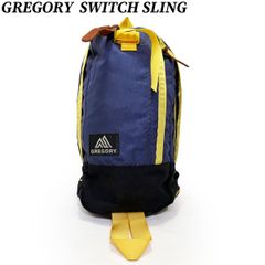 GREGORY バッグ グレゴリー スウィッチ スリング ボディバッグ ネイビー イエロー GREGORY SWITCH SLING スリングバッグ ナイロン 中古品 ユーズド 匿名配送 日本国内流通の正規品です カジュアル ブランド カリフォルニア 紺 黄