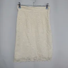 ◇ ⊂ MEW'S REFINED CLOTHES ひざ丈 タイト スカート サイズ36 アイボリー レディース E  【1409240069416】