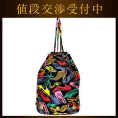 サルヴァトーレ フェラガモ 巾着 ショルダーバッグ ブラック マルチカラー