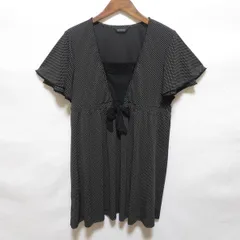 #snc インゲボルグ INGEBORG チュニック 13 黒 ベージュ 大きいサイズ ドット 水玉 レース 半袖 リボン レディース [754041]