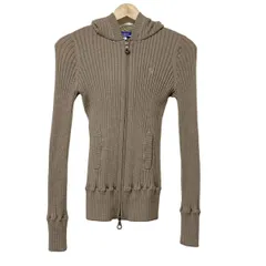 Burberry Blue Label(バーバリーブルーレーベル) パーカー サイズ38 M レディース - ブラウン 長袖/ニット/ジップアップ