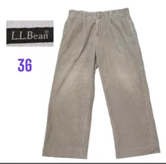 L.L.Bean太畝コーデュロイ２タックパンツ36股下73㌢　pth0081